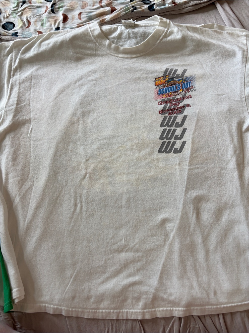 B64 Vintage 2005 Warren Johnson 'School's Out' Tee with Vertical Logo, 1 spot